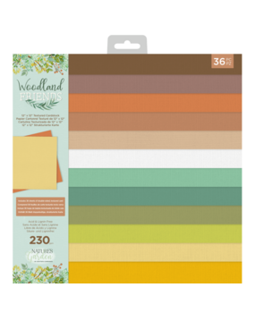 Crafter's Companion Woodland Friends 12x12 Inch Textured Cardstock Pad (NG-WFR-PAD12-T) (OUTLET)