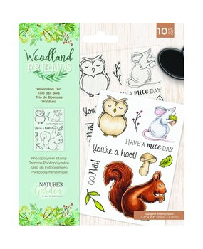 Crafter's Companion Woodland Friends Clear Stamps Woodland Trio (NG-WFR-STP-WTRI) (OUTLET)