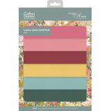 Crafter's Companion Vintage Rose A4 Luxury Linen Card (NGA-VR-LINEN-A4) (OUTLET)