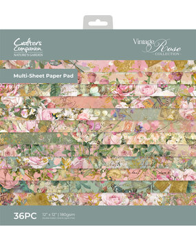 Crafter's Companion Vintage Rose 12x12 Inch Paper Pad (NGA-VR-PAD12) (OUTLET) Crafter's Companion Vintage Rose 12x12 Inch Paper Pad (NGA-VR-PAD12) (OUTLET)