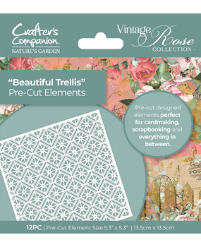 Crafter's Companion Vintage Rose Pre-cut Elements Beautiful Trellis (NGA-VR-QPCE-BTR) (OUTLET) Crafter's Companion Vintage Rose Pre-cut Elements Beautiful Trellis (NGA-VR-QPCE-BTR) (OUTLET)