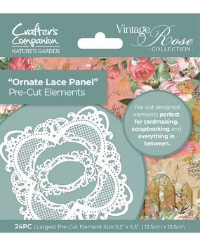 Crafter's Companion Vintage Rose Pre-cut Elements Ornate Lace Panel (NGA-VR-QPCE-OLP) (OUTLET) Crafter's Companion Vintage Rose Pre-cut Elements Ornate Lace Panel (NGA-VR-QPCE-OLP) (OUTLET)