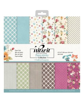 Crafter's Companion Pawsitivity 12x12 Inch Patterned Paper Pad (NIT-PAW-PAD12) (OUTLET)