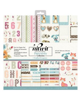 Crafter's Companion Pawsitivity 12x12 Inch Die-Cut Topper Pad (NIT-PAW-TOP12) (OUTLET)