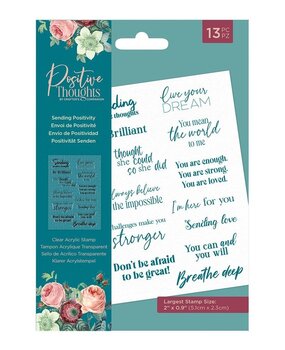 Crafter's Companion Positive Thoughts Clear Stamps Sending Positivity (PT-ST-CA-SEPO) (OUTLET) Crafter's Companion Positive Thoughts Clear Stamps Sending Positivity (PT-ST-CA-SEPO) (OUTLET)