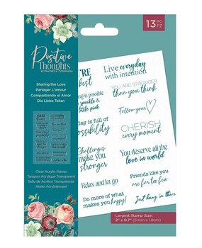 Crafter's Companion Positive Thoughts Clear Stamps Sharing the Love (PT-ST-CA-STHL) (OUTLET)