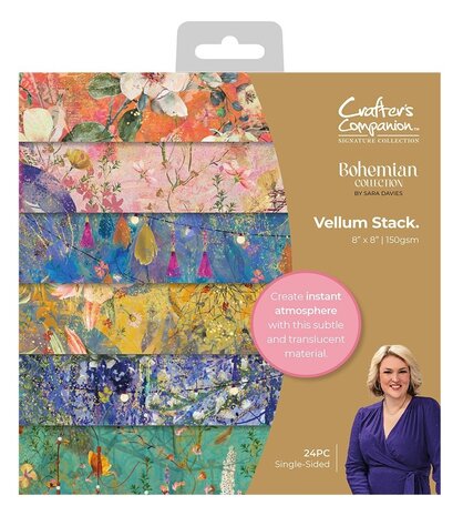 Crafter's Companion Bohemian Collection 8x8 Inch Vellum Stack (S-BOH-VELPAD8) (OUTLET) Crafter's Companion Bohemian Collection 8x8 Inch Vellum Stack (S-BOH-VELPAD8) (OUTLET)