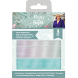 Crafter's Companion Frosty and Bright Luxury Ribbon Pack (3pcs) (S-FRBR-LUXRIB) (OUTLET)