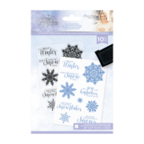 Crafter's Companion Glittering Snowflakes A6 Clear Stamp Chase The Snowflakes (S-GS-ST-CHTS) (OUTLET)