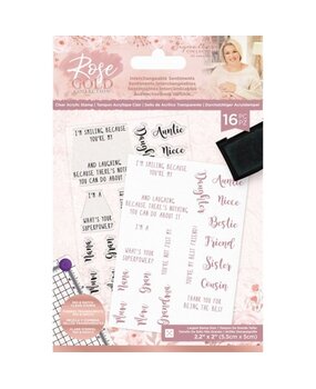 Crafter's Companion Rose Gold Interchangeable Sentiments Clear Stamps (S-RG-ST-INTER) (OUTLET) Crafter's Companion Rose Gold Interchangeable Sentiments Clear Stamps (S-RG-ST-INTER) (OUTLET)