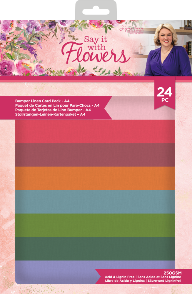 Crafter's Companion Say It With Flowers A4 Bumper Linen Card Pack (S-SIWF-BUMPLIN-A4) (OUTLET) Crafter's Companion Say It With Flowers A4 Bumper Linen Card Pack (S-SIWF-BUMPLIN-A4) (OUTLET)
