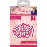 Crafter's Companion Say It With Flowers Metal Die Happy Birthday (S-SIWF-MD-HBIR) (OUTLET)