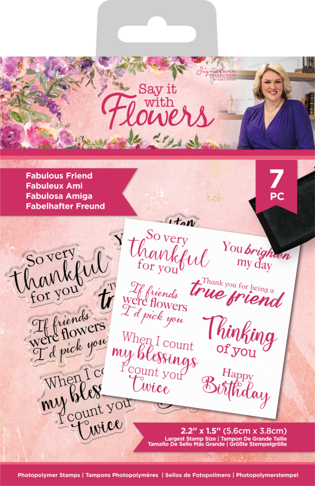 Crafter's Companion Say It With Flowers Clear Stamp Fabulous Friend (S-SIWF-STP-FAFR) (OUTLET) Crafter's Companion Say It With Flowers Clear Stamp Fabulous Friend (S-SIWF-STP-FAFR) (OUTLET)
