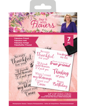Crafter's Companion Say It With Flowers Clear Stamp Fabulous Friend (S-SIWF-STP-FAFR) (OUTLET) Crafter's Companion Say It With Flowers Clear Stamp Fabulous Friend (S-SIWF-STP-FAFR) (OUTLET)