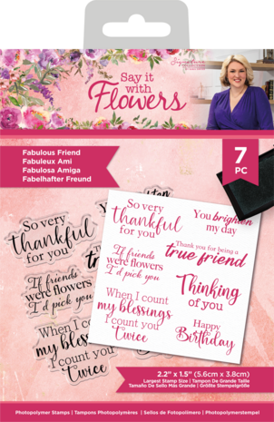 Crafter's Companion Say It With Flowers Clear Stamp Fabulous Friend (S-SIWF-STP-FAFR) (OUTLET) Crafter's Companion Say It With Flowers Clear Stamp Fabulous Friend (S-SIWF-STP-FAFR) (OUTLET)