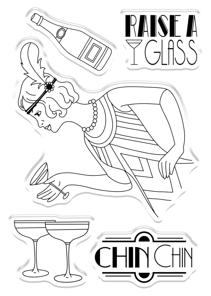 Crafter's Companion The Roaring Twenties Clear Stamp Raise a Glass (S-TRT-CA-ST-RAG) (OUTLET) Crafter's Companion The Roaring Twenties Clear Stamp Raise a Glass (S-TRT-CA-ST-RAG) (OUTLET)