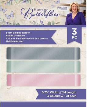 Crafter's Companion Vintage Butterflies Seam Binding Ribbon (3pcs) (S-VBUT-SBRIB) (OUTLET) Crafter's Companion Vintage Butterflies Seam Binding Ribbon (3pcs) (S-VBUT-SBRIB) (OUTLET)