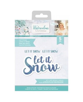 Crafter's Companion Watercolour Christmas Stamp & Die Let It Snow (S-WC-STD-LETSN) (OUTLET) Crafter's Companion Watercolour Christmas Stamp & Die Let It Snow (S-WC-STD-LETSN) (OUTLET)