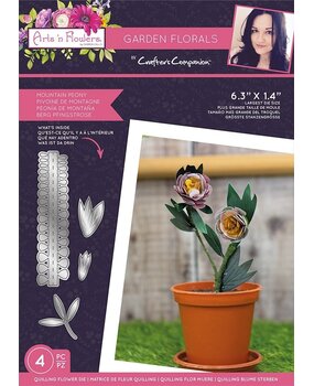 Crafter's Companion Arts 'n Flowers Garden Florals Metal Dies Mountain Peony (SCC-AF-GFL-MD-MOPE) (OUTLET)