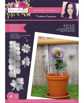 Crafter's Companion Arts 'n Flowers Garden Florals Metal Dies Ranunculus (SCC-AF-GFL-MD-RANU) (OUTLET)