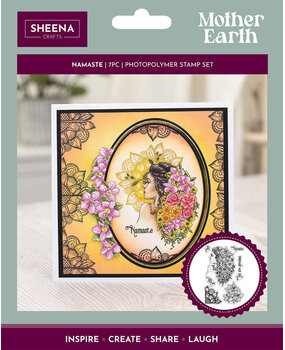 Crafter's Companion Mother Earth Clear Stamp Namaste (SD-ME-STP-NAM) (OUTLET)