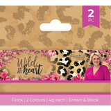 Crafter's Companion Wild at Heart Flock Brown & Black (2x4g) (SIG-WAH-FLOC) (OUTLET)