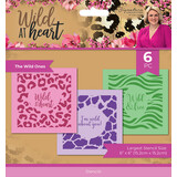 Crafter's Companion Wild at Heart Stencil The Wild Ones (SIG-WAH-STEN-TWO) (OUTLET)