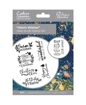 Crafter's Companion Twelve Days of Christmas Clear Acrylic Stamp Warm Wishes (TDC-CA-ST-WW) (OUTLET) Crafter's Companion Twelve Days of Christmas Clear Acrylic Stamp Warm Wishes (TDC-CA-ST-WW) (OUTLET)