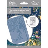 Crafter's Companion Twelve Days of Christmas 2D Embossing Folder Partridge in a pear tree (TDC-EF4-PIPT) (OUTLET)