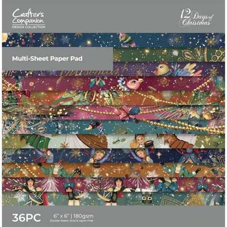 Crafter's Companion Twelve Days of Christmas 6x6 Inch Paper Pad (TDC-PAD6) (OUTLET) Crafter's Companion Twelve Days of Christmas 6x6 Inch Paper Pad (TDC-PAD6) (OUTLET)