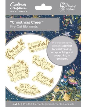 Crafter's Companion Twelve Days of Christmas Pre-cut Elements Christmas Cheer (TDC-QPCE-CHCH) (OUTLET) Crafter's Companion Twelve Days of Christmas Pre-cut Elements Christmas Cheer (TDC-QPCE-CHCH) (OUTLET)
