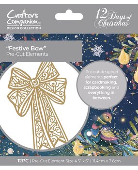 Crafter's Companion Twelve Days of Christmas Pre-cut Elements Festive Bow (TDC-QPCE-FEBO) (OUTLET) Crafter's Companion Twelve Days of Christmas Pre-cut Elements Festive Bow (TDC-QPCE-FEBO) (OUTLET)