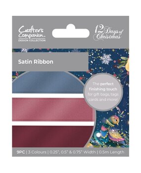 Crafter's Companion Twelve Days of Christmas Satin Ribbon (TDC-SRIB) (OUTLET) Crafter's Companion Twelve Days of Christmas Satin Ribbon (TDC-SRIB) (OUTLET)