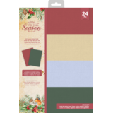 Crafter's Companion Tis the Season A4 Luxury Linen Card Pack (TTS-LMIXCARD-A4) (OUTLET)