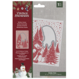 Crafter's Companion Vintage Snowman Cut and Emboss Folder Wintry Scene (VINSN-CEF5-WISCEN) (OUTLET)