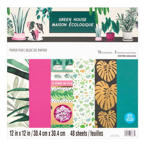Craft Smith Green House 12x12 Inch Paper Pad (MSE7670) (OUTLET) Craft Smith Green House 12x12 Inch Paper Pad (MSE7670) (OUTLET)