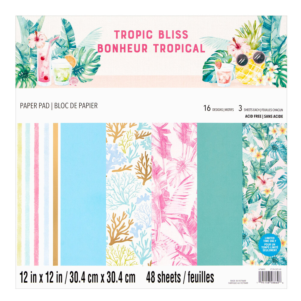 Craft Smith Tropical Bliss 12x12 Inch Paper Pad (MSE7835) (OUTLET) Craft Smith Tropical Bliss 12x12 Inch Paper Pad (MSE7835) (OUTLET)