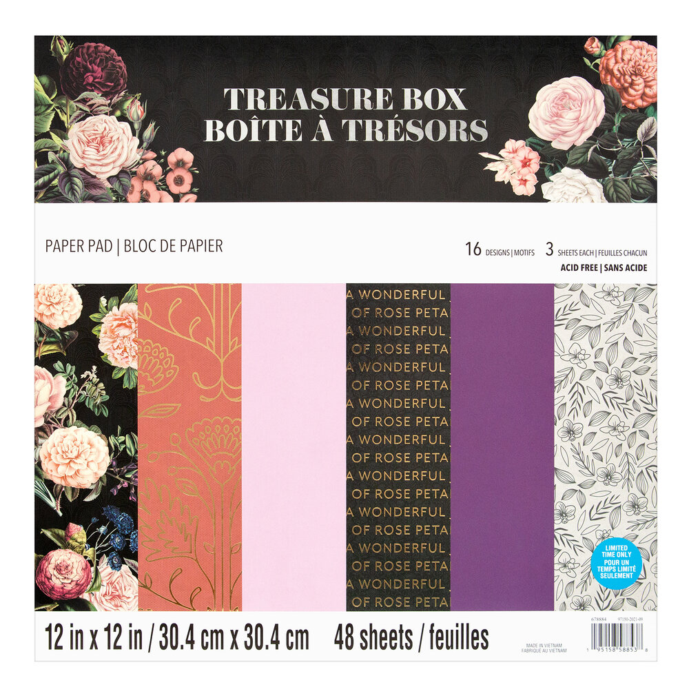 Craft Smith Treasure Box 12x12 Inch Paper Pad (MSE7932) (OUTLET)