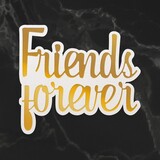 Couture Creations Friends Forever Sentiment Mini Cut, Foil and Emboss Dies (CO726711) (OUTLET)