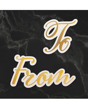 Couture Creations To & From Sentiment Mini Cut, Foil and Emboss Dies (CO726723) (OUTLET) Couture Creations To & From Sentiment Mini Cut, Foil and Emboss Dies (CO726723) (OUTLET)