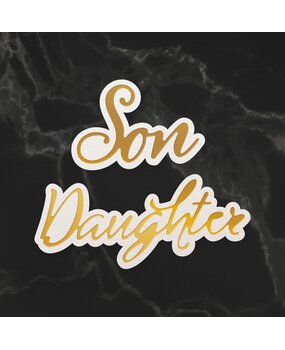 Couture Creations Daughter & Son Sentiment Mini Cut, Foil and Emboss Dies (CO726727) (OUTLET) Couture Creations Daughter & Son Sentiment Mini Cut, Foil and Emboss Dies (CO726727) (OUTLET)