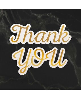 Couture Creations Thank You Sentiment Mini Cut, Foil and Emboss Die (CO726729) (OUTLET) Couture Creations Thank You Sentiment Mini Cut, Foil and Emboss Die (CO726729) (OUTLET)