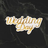 Couture Creations Wedding Day Sentiment Mini Cut, Foil and Emboss Die (CO726730) (OUTLET)
