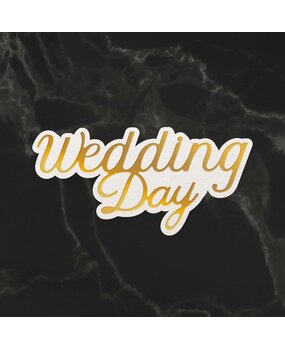 Couture Creations Wedding Day Sentiment Mini Cut, Foil and Emboss Die (CO726730) (OUTLET) Couture Creations Wedding Day Sentiment Mini Cut, Foil and Emboss Die (CO726730) (OUTLET)