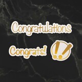 Couture Creations Congrats! Sentiment Mini Cut, Foil and Emboss Dies (CO726734) (OUTLET)