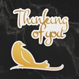Couture Creations Thinking of You Sentiment & Bird Mini Cut, Foil and Emboss Dies (CO726735) (OUTLET)