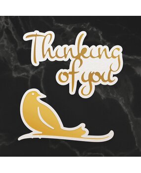 Couture Creations Thinking of You Sentiment & Bird Mini Cut, Foil and Emboss Dies (CO726735) (OUTLET) Couture Creations Thinking of You Sentiment & Bird Mini Cut, Foil and Emboss Dies (CO726735) (OUTLET)