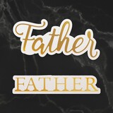 Couture Creations Father Sentiment Mini Cut, Foil and Emboss Dies (CO726736) (OUTLET)