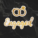 Couture Creations Engaged Sentiment & Rings Mini Cut, Foil and Emboss Dies (CO726740) (OUTLET)
