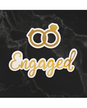 Couture Creations Engaged Sentiment & Rings Mini Cut, Foil and Emboss Dies (CO726740) (OUTLET) Couture Creations Engaged Sentiment & Rings Mini Cut, Foil and Emboss Dies (CO726740) (OUTLET)